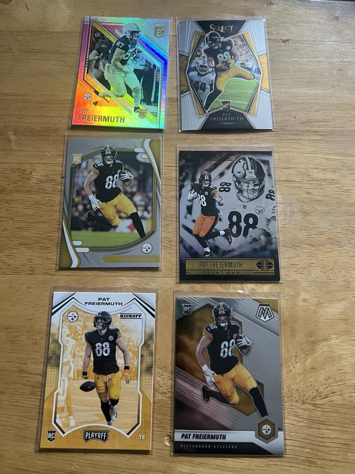 2021 Pat Freiermuth Rookie Card Lot Of 6 Pittsburgh Steelers