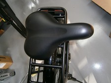 NEW NICELY PADDED BLACK SEAT FOR CRUISER EBIKE. WELL MADE. INCLUDES SEAT CLAMP.