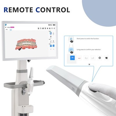 Remote Control Dental Intra-oral Scanner 3D True Color with Scanning Software