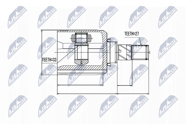 NEU - NTY NPW-NS-032 Gelenksatz, Antriebswelle Passend FüR Nissan-image