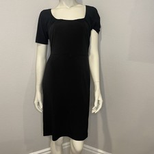 David Meister Women  s Size 8 Black Square Neck Dress
