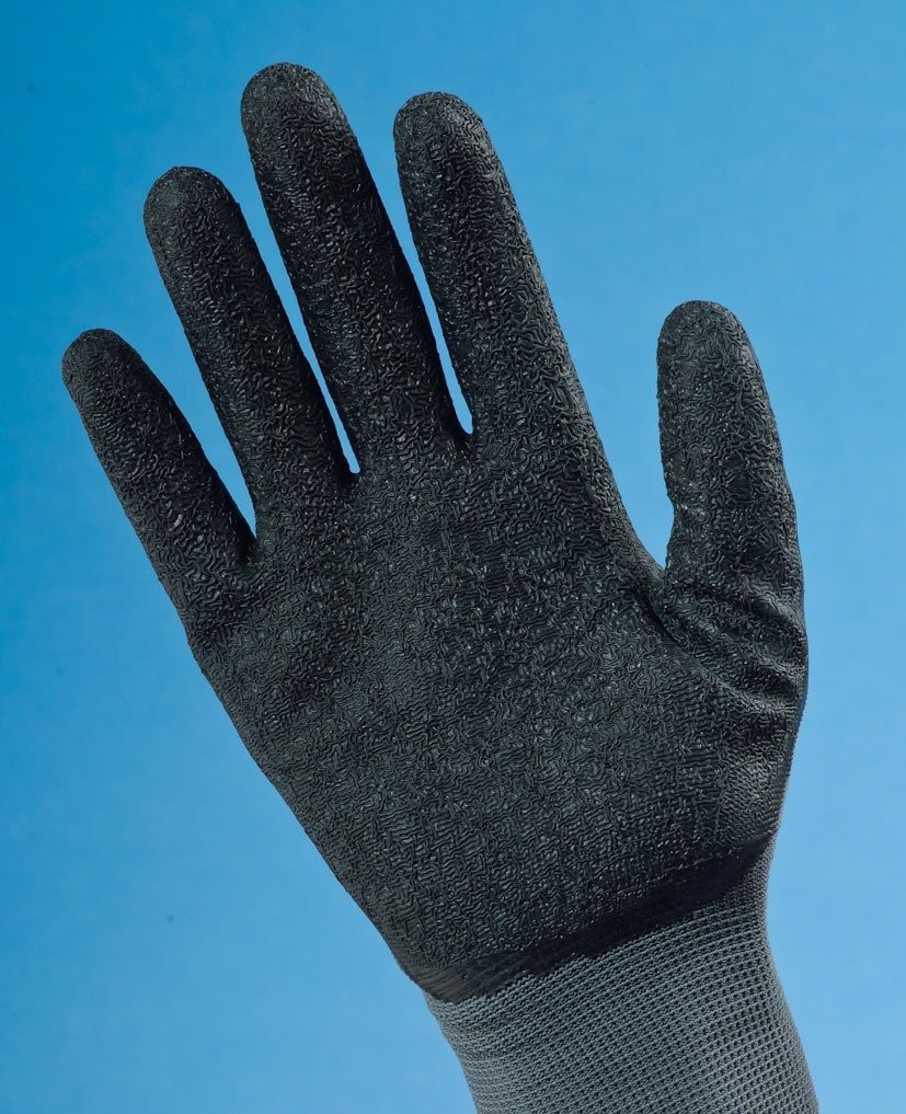 12 Пар рабочих перчаток из нейлона с латексным покрытием EN 388 Cat 2 Размер 8