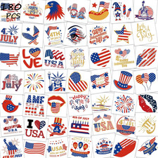 4Th of July Tattoos for Kids - 180Pcs Fourth of July Tattoos Temporary Individua