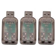 3X USB to 3.5mm Mic Headphone Jack Stereo Headset 3D Sound Card Audio4213