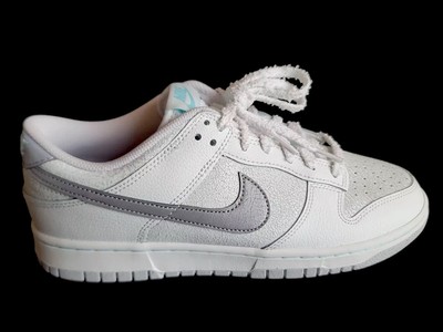 NIKE DUNK LOW SE White Metallic Silver HQ3619-121 Men's Size 9.5