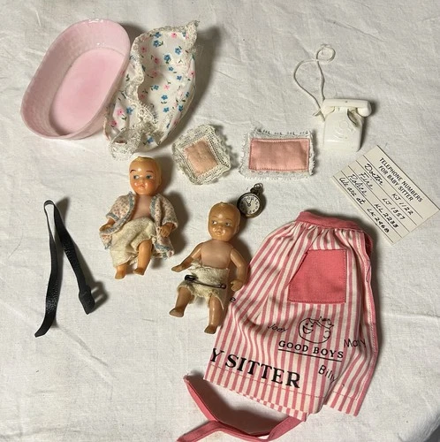 Vintage Barbie: Barbie Babysitter Babysits #953 Set Lot