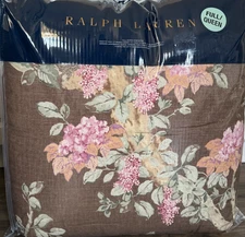 New Ralph Lauren Harlow Brinly Floral Full/Queen Comforter ~Forest Brown~
