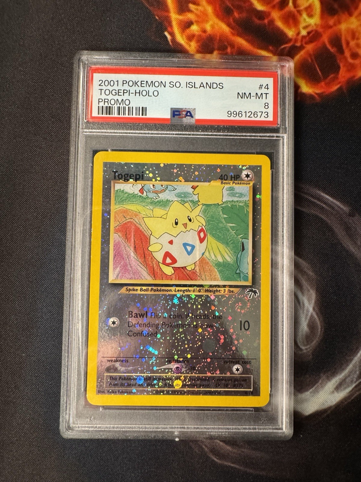 2001 Southern Islands English # 4/18 Togepi Reverse Holo Promo 💎PSA 8 NM Mint