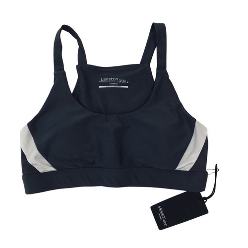 Lanston Sport BH Gr. XS grau Seitenblock U-Ausschnitt Racerback sportlich adrett Neu mit Etikett - Bild 4 von 11