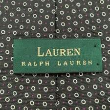 Lauren Ralph Lauren Tie Men's 100% Silk USA Made Geo Multi Dots on Black 4.00"