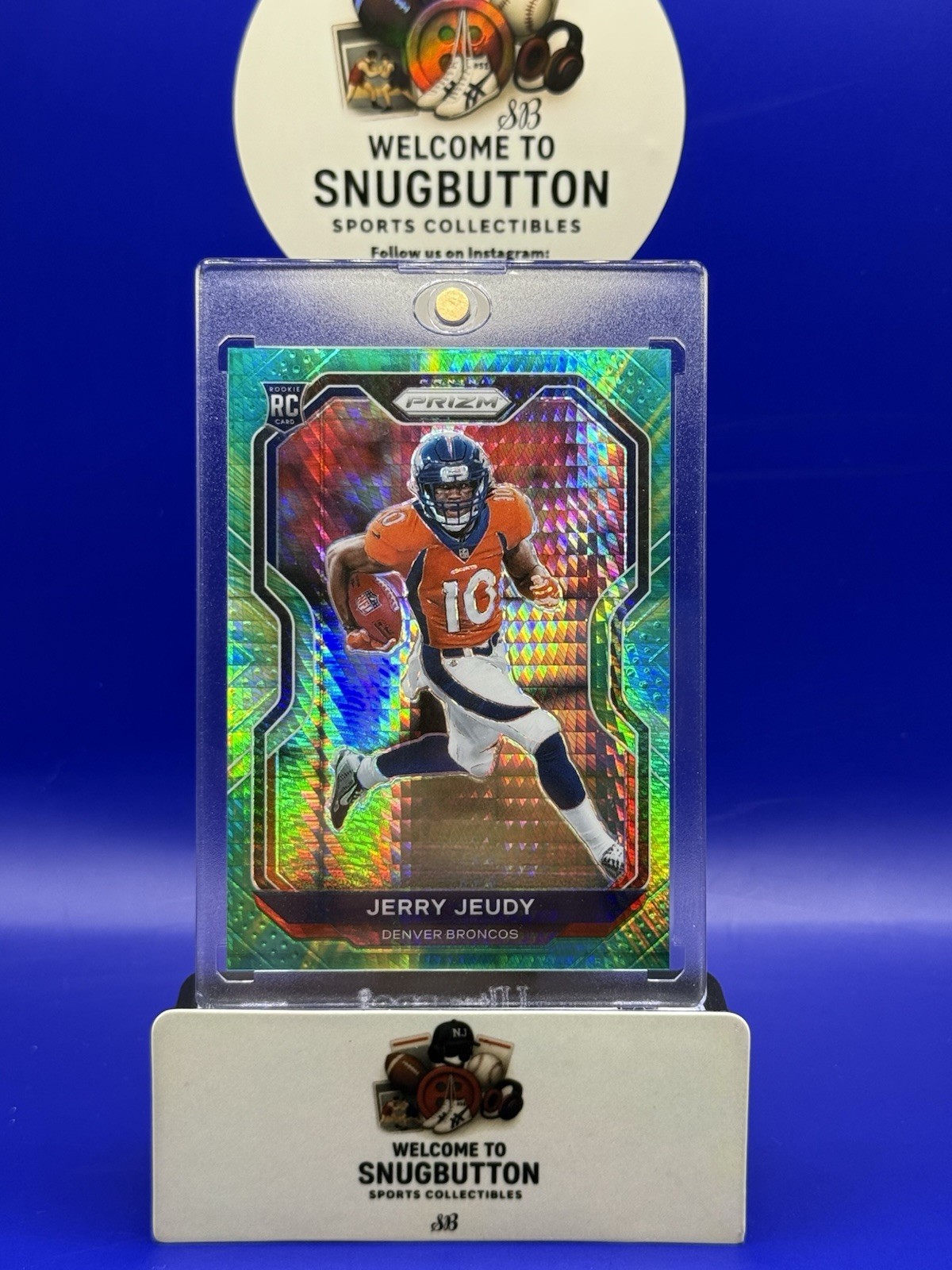 2020 Panini Prizm Football Jerry Jeudy #314 Hyper Prizm /175 RC NFL Broncos SSP