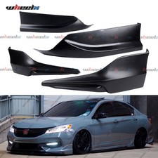 4pcs Front Rear Bumper Lip Splitter Spoiler For 2016-2017 Accord 4dr Hfp Style