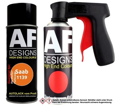 Spraydosen Griff Set für Saab 1139 Loranja Ambar Basislack Klarlack Handgriff Pi