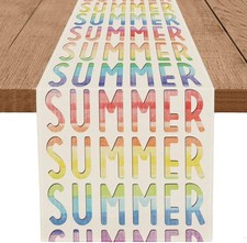 Summer Table Runner Gradient Summer Table Runners 13x108 Inch Seasonal Holida...