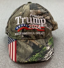 Trump 2024 Classic Baseball Cap Camouflage "Keep America Great" Flag Bill Adj