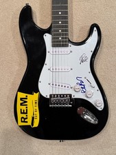 REM hand-signed guitar (Peter Buck & Mike Mills) w JSA COA