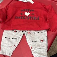 Carter  s Just One You 2-piece Boys 3 Month Cotton Outfit Valentine