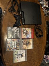 Sony PlayStation 3 Slim Console Bundle With Games working (one broken usb port)