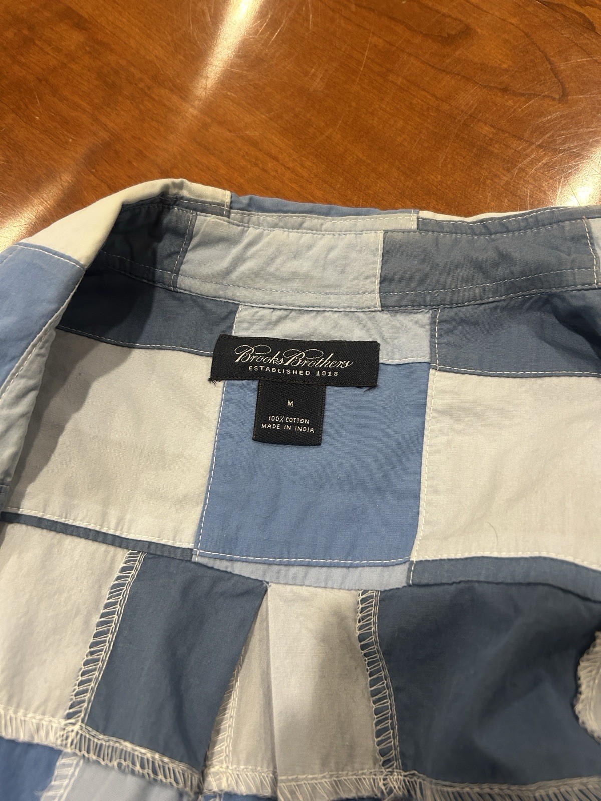 Brooks Brothers Patchwork Chambray Button Down Sh… - image 7