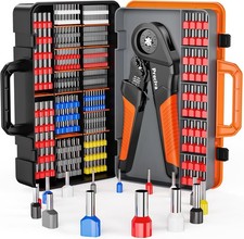Ferrule Crimping Tool Kit - AWG 28-5 0.08-16mm Hexagonal Ferrule Crimper w...