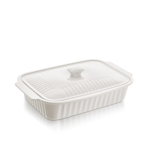 Large Baking Dish with Lid,5.4 Quart Lasagna Pan with Lid, 9x13.5 inch Cerami...