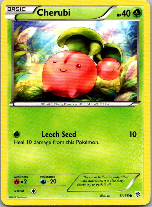 Cherubi 6/135 Common Plasma Storm Pokemon Lightly Played