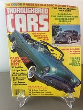 Thoroughbred Cars Magazine November 1978 No Label Nice 