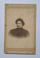 GROSSETO antica foto fotografia d'epoca albumina ritratto donna Guido Lumachi