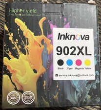HP Compatible 902XL Black Color Combo Printer Ink Cartridges- Exp 08/2027