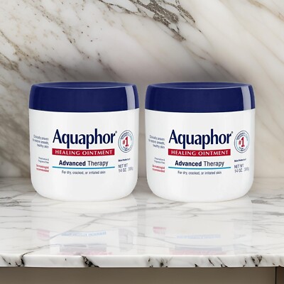 2 Pack Aquaphor Healing Ointment Advanced Therapy Skin Protectant 14oz Exp 2027