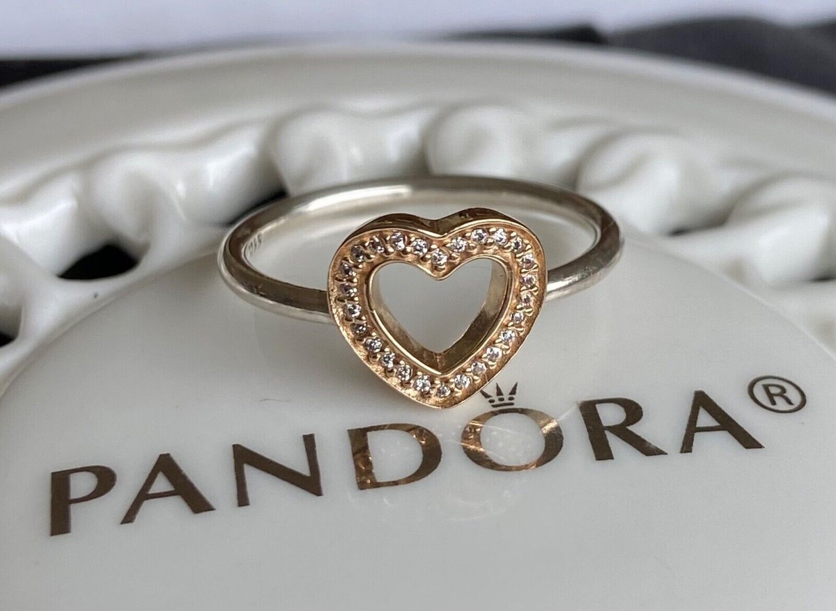 Authentic Pandora Symbol of Love Ring #190925CZ | eBay