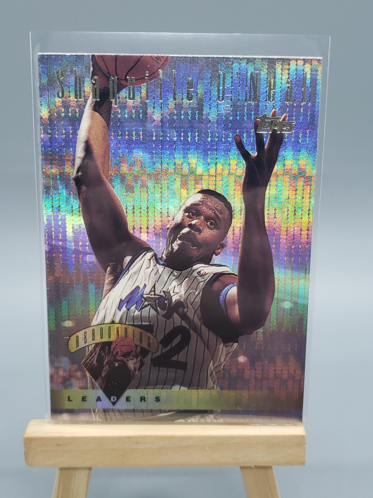 1995-96 Topps Power Boosters Shaquille O'Neal Shaq Rebounding Leaders