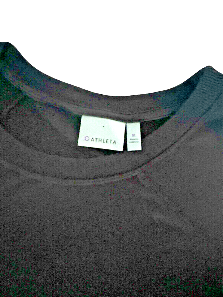 Athleta Women’s Cinched Pullover Sweatshirt Long Sleeves, Black, Size
