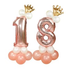 Rose Golds Silver Foil Number Balloons Big Number Foil Party Decoration