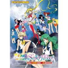 Sailor Moon Complete Disc English Dub 6 Series Vol 1-239 End  5 Movies 12 DVDs