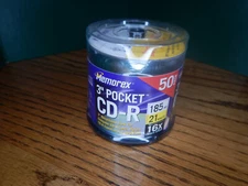 Memorex 3” Pocket CD-R Blank Discs 50 Pack 185 Mb - 21 Minute 16X Multi Speed