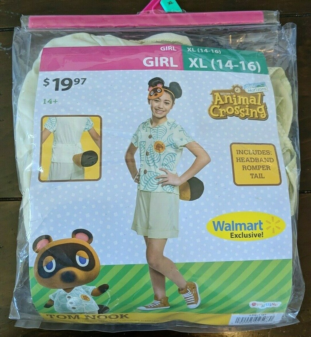 XL SZ 14-16 Animal Crossing New Horizons Tom Nook Halloween Costume Girls