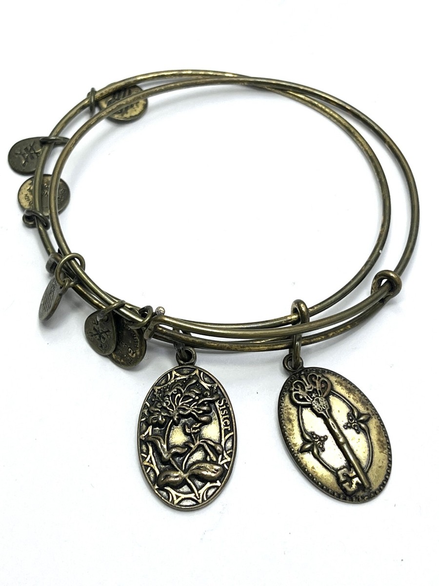 Alex Ani Key To Life Sisters Bangle Bracelet