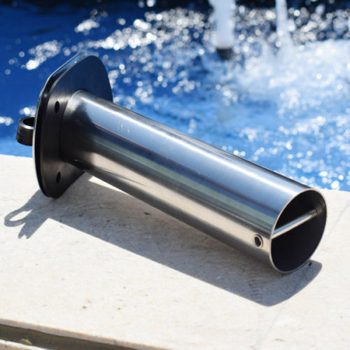 4x Marine Baby Stainless Steel 15° Flush Mount Fishing Rod Holders For Boats - W/ PVC Caps