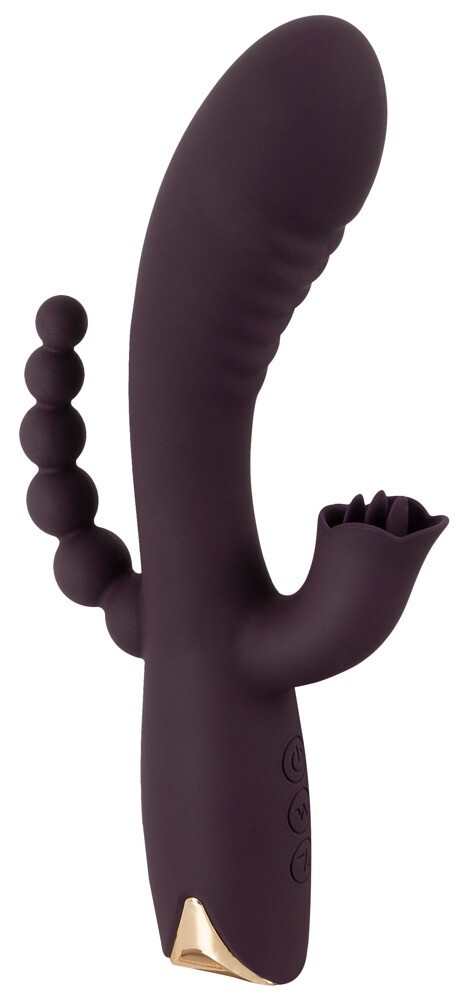 Vibrator Rabbitvibrator mit Analstimulator lila  Anal aufladbar