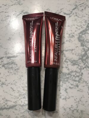 L'Oreal Paris Infallible Paints Metallics #332 & #336 Liquid Lipstick New  (2)