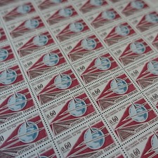 FEUILLE SHEET TIMBRE CHEMIN DE FER PARIS N°1488 x50 1966 NEUF ** LUXE MNH