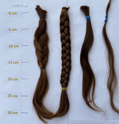 European hair, cut hair, raw hair, Light Blonde/Brown Gold Pure 12''-14'',virgin