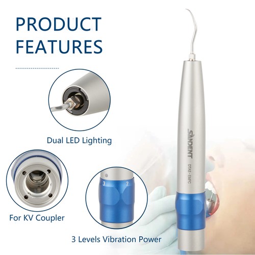 Igienista Dentale Fibra Ottica Air Scaler Manipolo Sonico per Accoppiatore KaV 4/6 Fori - Foto 11 di 24