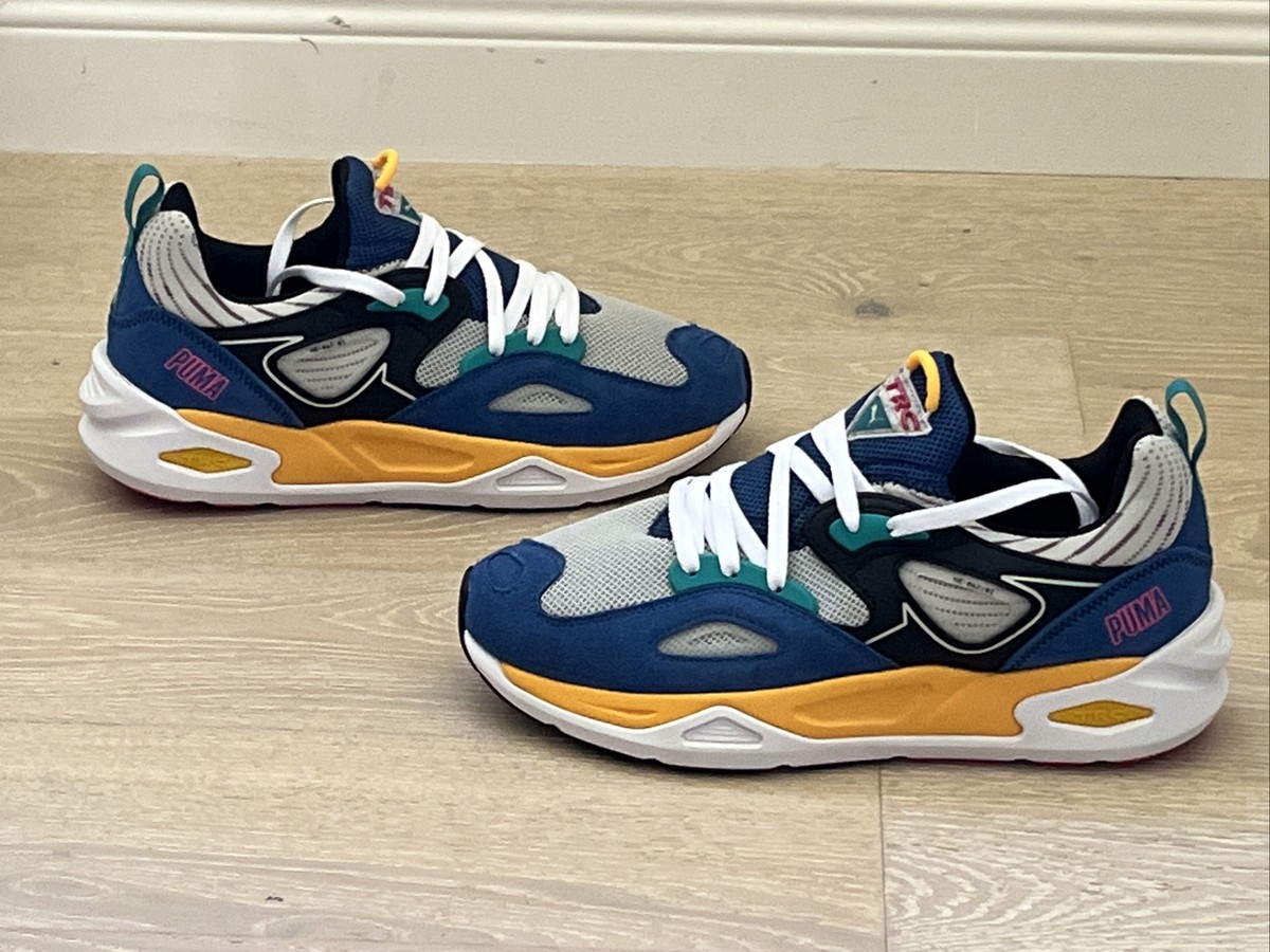 PUMA TRC Blaze SWxP Lake Blue Tangerine Amazon.com | PUMA Mens TRC Blaze Swxp Lace Up Sneakers Shoes  main image 2