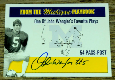 TK Legacy Michigan Wolverines MP2 John Wangler Playbook Auto 76/250 Made