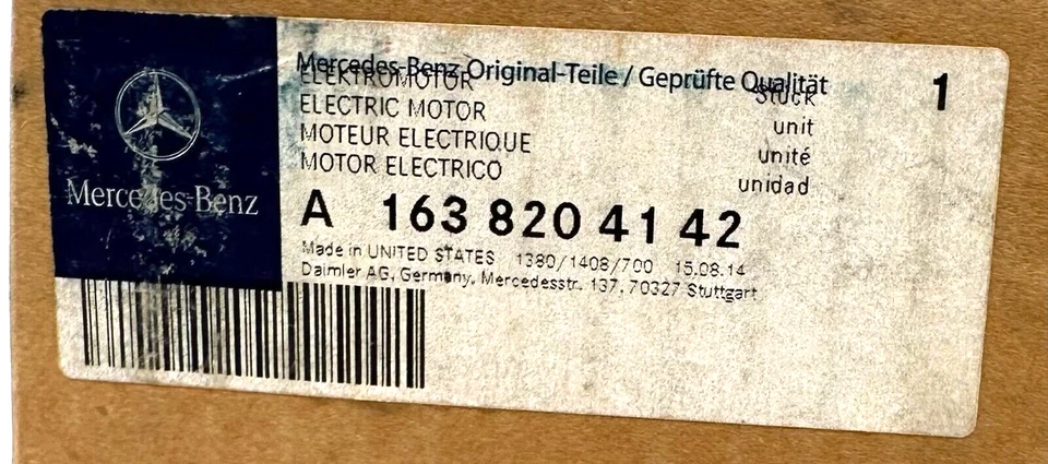 Genuine EO Mercedes Benz HVAC Blower Motor Assembly 163-820-41-42 - Image 3 of 4