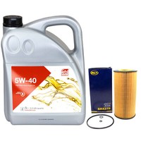 MotoröL Set 5W-40 5 Liter + ÖLfilter SH 437 P FüR Mercedes-Benz C Klasse