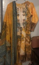 Pakistani Indian Khadi Designer Kurti Kurta Women Casual Wear 2pcs Kameez Kamiz