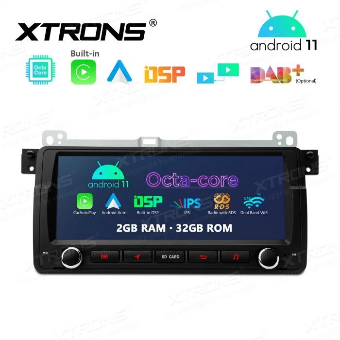 AUTORADIO ANDROID 11 STEREO AUTO 8.8" BMW E46 ROVER MG NAVI GPS XTRONS WIFI GPS  - Immagine 3 di 4
